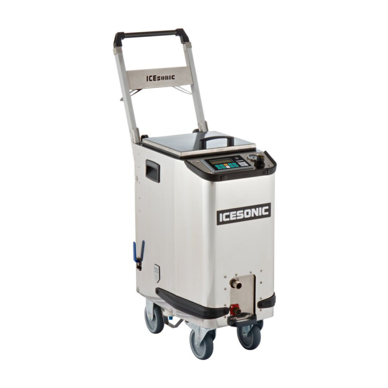 Stroj pro tryskání  suchým ladem ICEsonic EXPERT IND (integrácia do jakékoli automatizované linky ) - tryska 8 mm / zásobník 15 kg / hadice 5m / produktivita 90 kg/hod