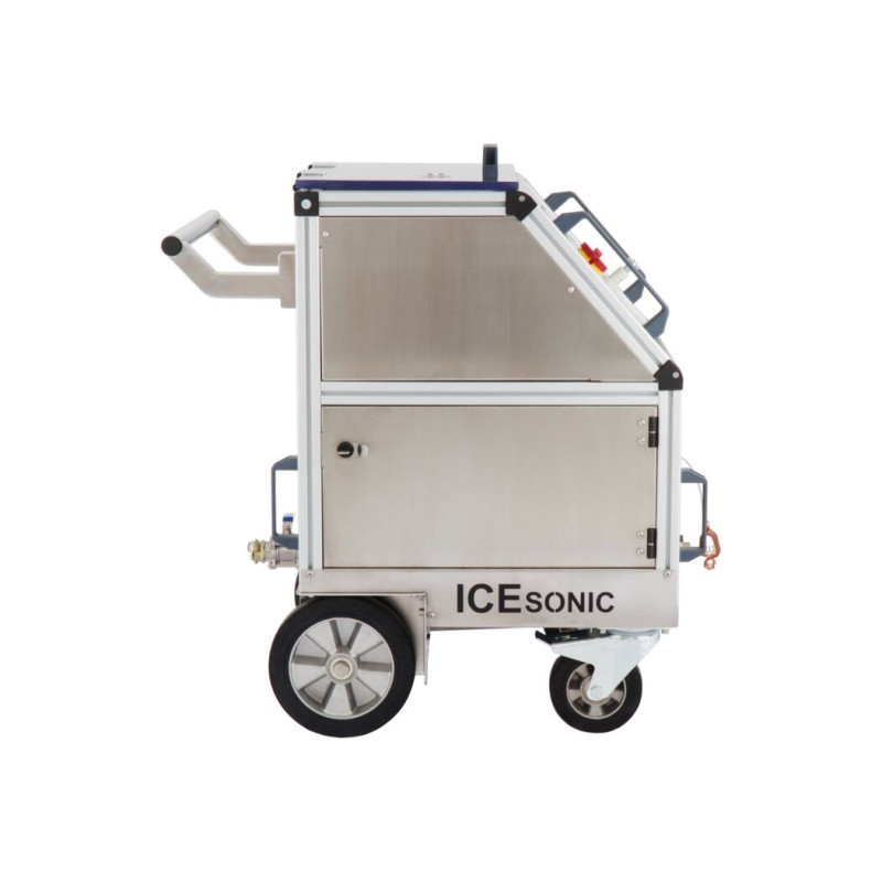 Stroj na tryskání suchým ledem ICEsonic ULTRA 18 (18bar) - tryska 8+10+12+25 mm / zásobník 30 kg / hadice 10m / produktivita 120 kg/h