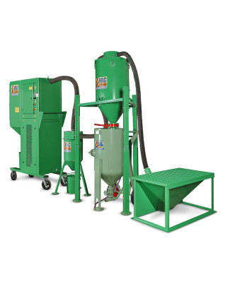 Pieskovačka mobilná - Separátor / Recyklátor abraziva CONTRACOR VAC-7H s voľne stojacim zásobníkom / Recyklácia pre minerálne abraziva