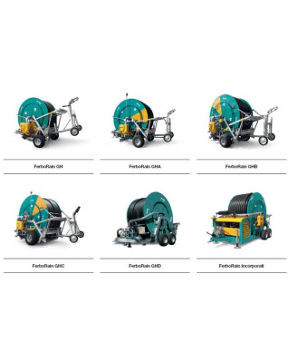 Pásové zavlažovače  HYDRAULICKÉ OTOČNÉ 360° Ferborain Model GH, GHs, GHA, GHAs,  GHB, GHC