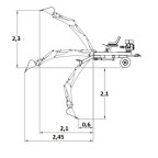 Minibager SPIDER GE0 ATV, pokop, rýpadlo s lyžicou 30 cm Geo ATV 9 HP