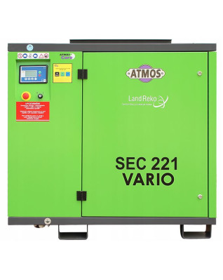 Skrutkový kompresor ATMOS SEC 221 Varrio s frekvenčným meničom 22 kW, 7,5/10/13 bar, 3.9/3.2/2.4 m3/min