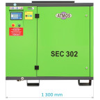 Skrutkový kompresor ATMOS SEC 302 30 kW, 7,5/10/13 bar, 5,2/4,4/4,0 m3/min