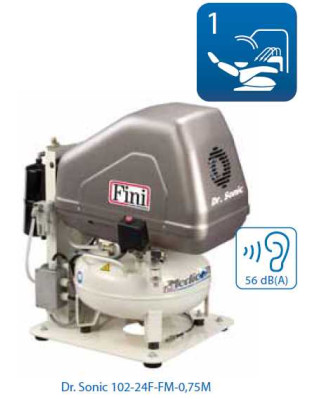 Kompresor dentálny, mediciísky a laboratorny Dr. Sonic 102-24F-FM-0,75M