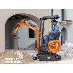 Minibager DELEKS® M100SE 1.0 tona, motor diesel Kubota 3 valec