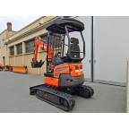 Minibager DELEKS® M180se, 1.8 tony, motor diesel Kubota D902 / nulový presah