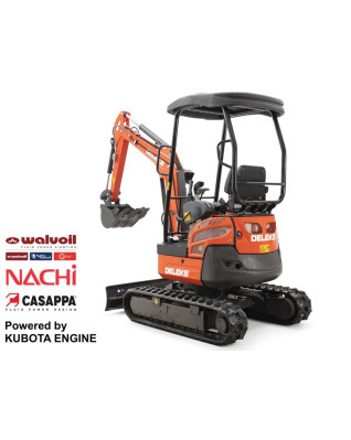 Minibager DELEKS® M180se, 1.8 tony, motor diesel Kubota D902 / nulový presah