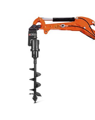 Minibager DELEKS® Vrták 200 mm pre minirýpadlo S100 a  KUBOTA K008-3, U10-3, K008-5, U10-5