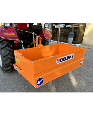 Vyklápací prepravný box, nakladač DELEKS BUCKET-120, mechanické vyklápanie