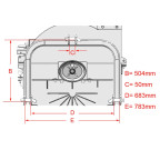 Štiepkovač pre traktor V-72 s hydraulickým posunom do 18 cm